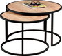 Hanah Home Tambur - Mesas nido Roble y Negro